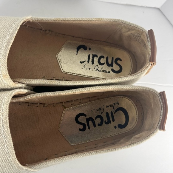 SAM EDELMAN CIRCUS Espadrille Beige Wedge Jute Sandals Size 10 - Picture 2 of 15